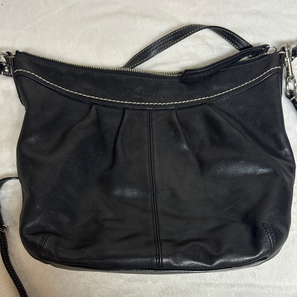 Coach Black Leather Hobo Bag with detachable crossbody strap - Picture 13 of 13